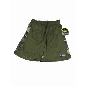 athletic works boys green camo shorts pockets size XL 14 16 extra large